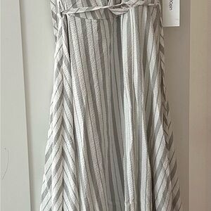 Calvin Klein Gray Striped Dress